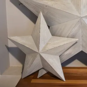 38cm 3D MDF Star - Grey Wash kitchen essentials, utensils set
