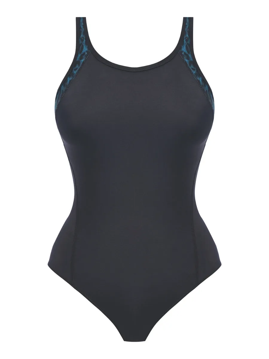 Active Freestyle Moulded Swimsuit - Midnight Leopard