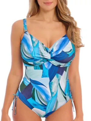 Aguada Beach Twist Front Swimsuit - Splash