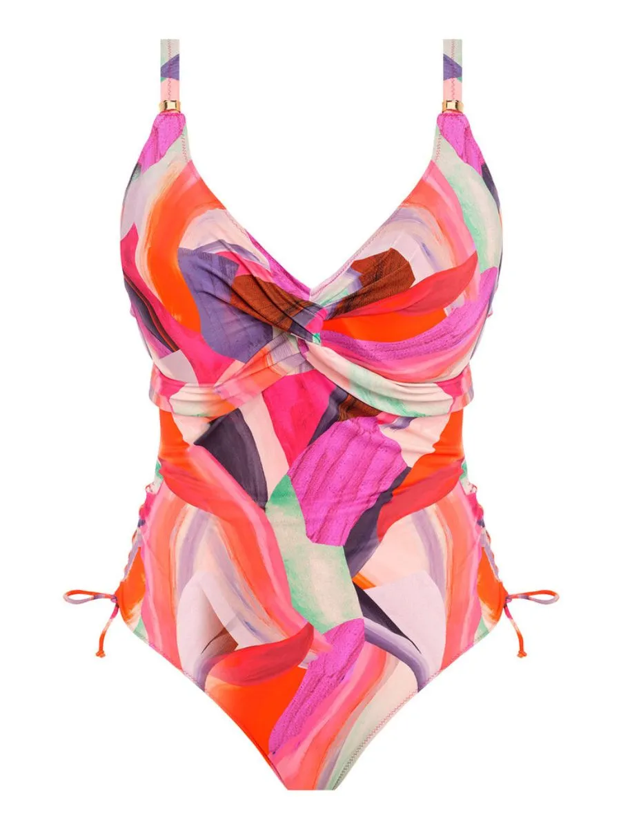 Aguada Beach Twist Front Swimsuit - Sunrise