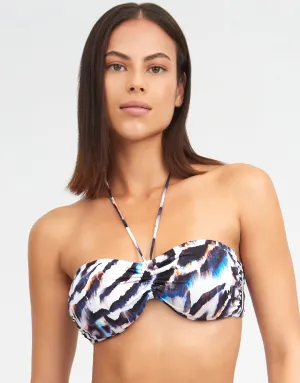 Alika Bandeau Bikini Top - Animal