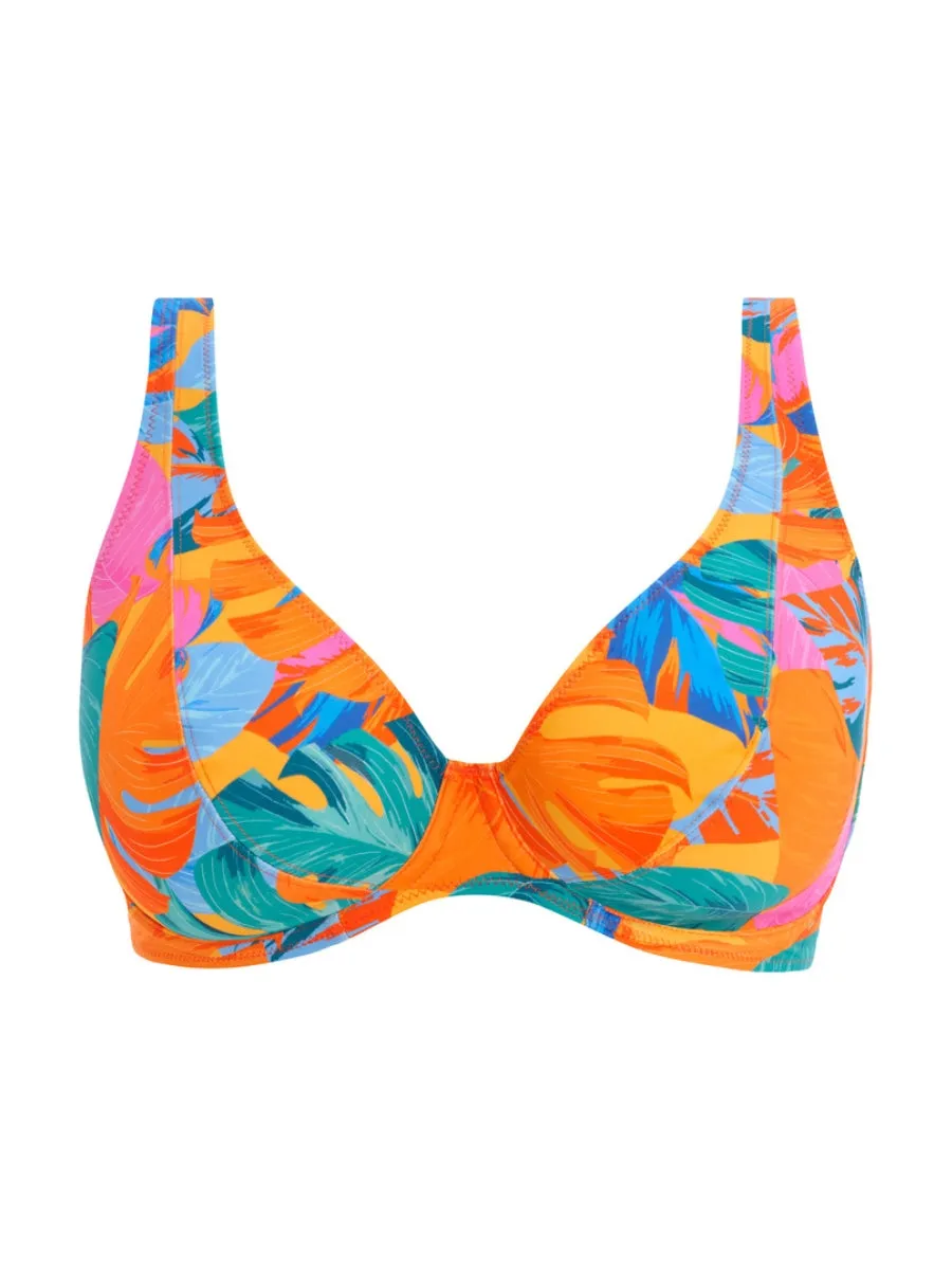 Aloha Coast High Apex Bikini Top - Zest