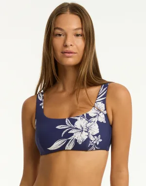 Aloha Square Neck Bikini Top - French Navy