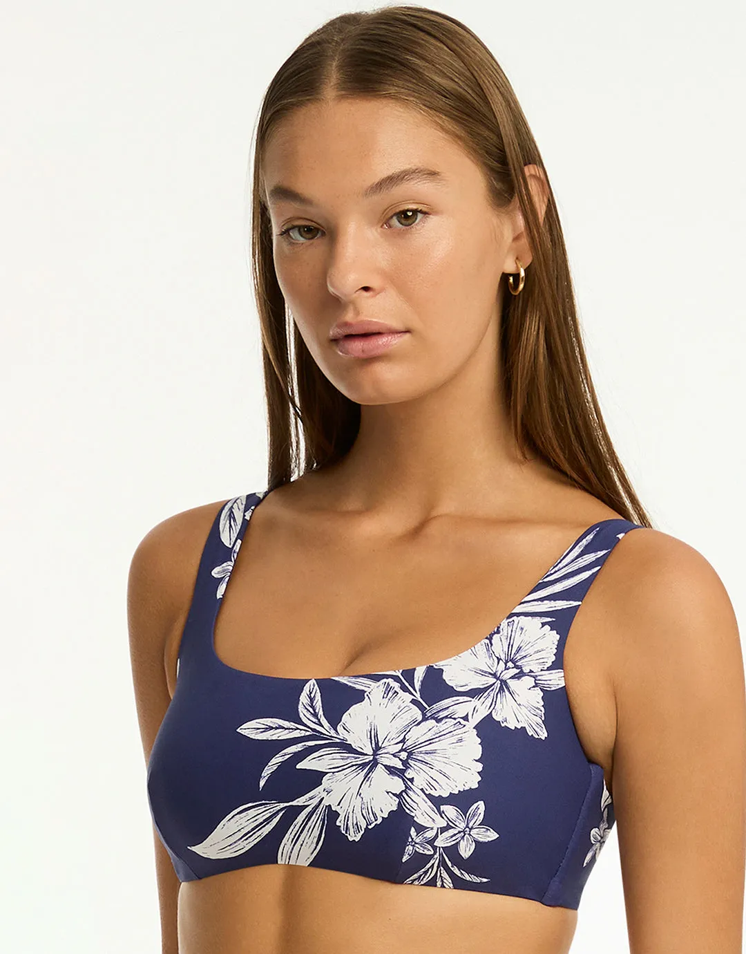 Aloha Square Neck Bikini Top - French Navy