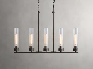 Andreas 32" Linear Chandelier in Bronze