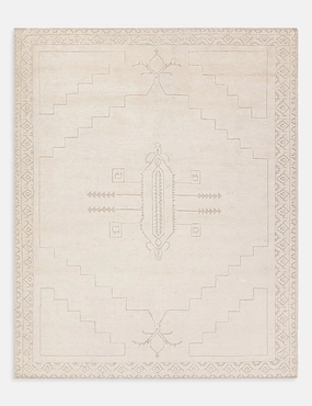 Ansa Hand-Knotted Wool-Blend Moroccan-Style Rug