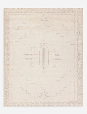 Ansa Hand-Knotted Wool-Blend Moroccan-Style Rug