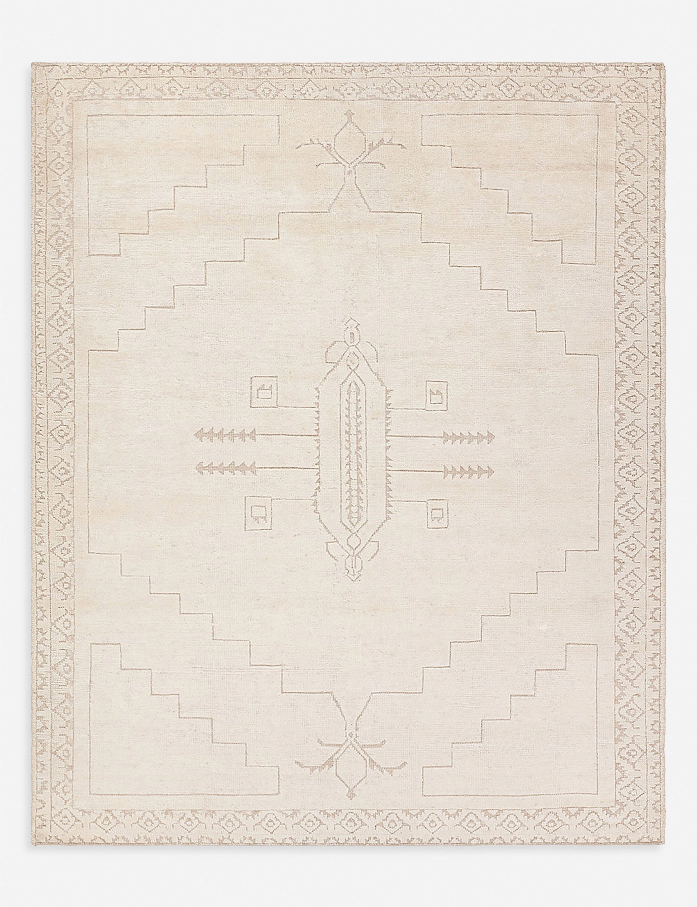 Ansa Hand-Knotted Wool-Blend Moroccan-Style Rug