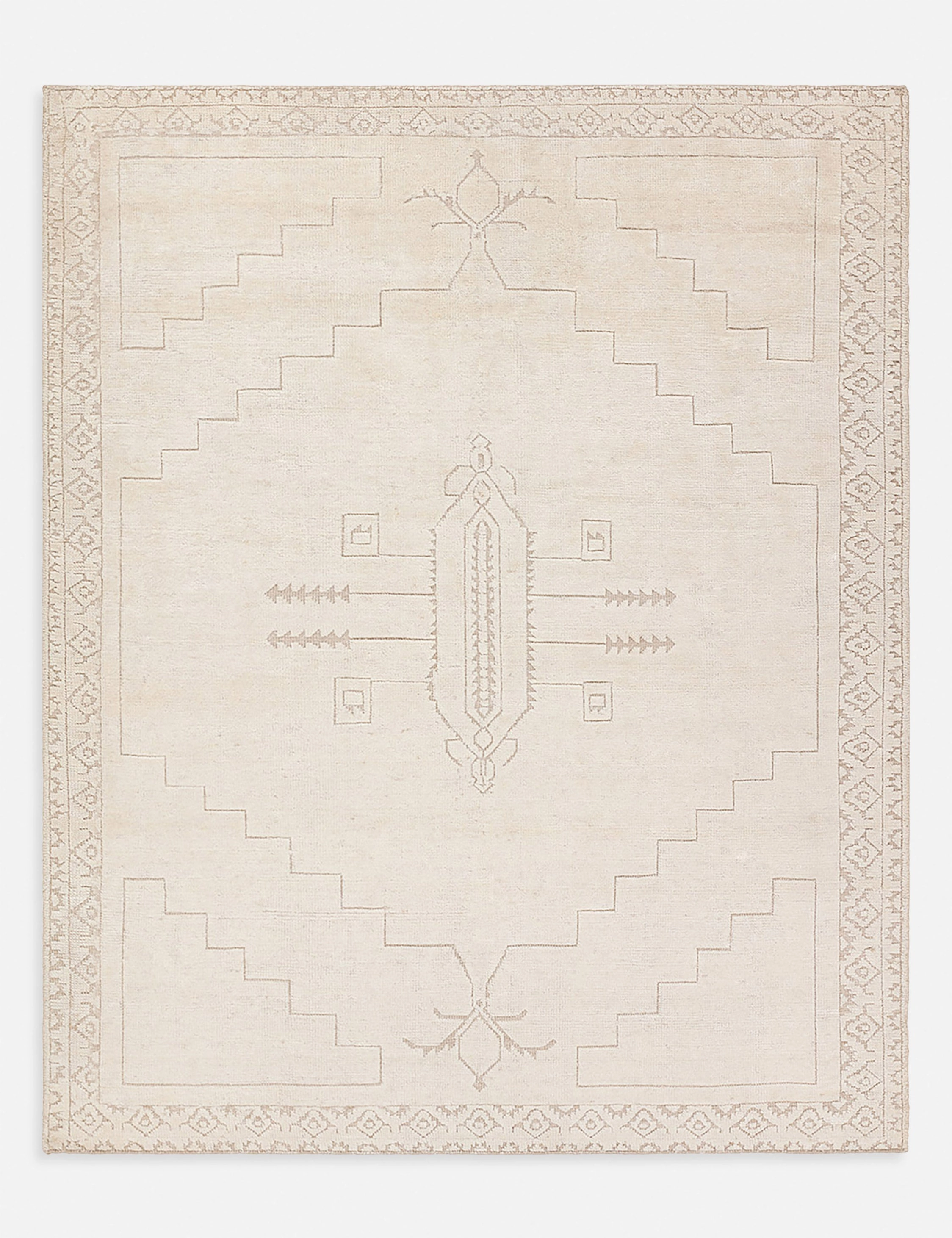 Ansa Hand-Knotted Wool-Blend Moroccan-Style Rug