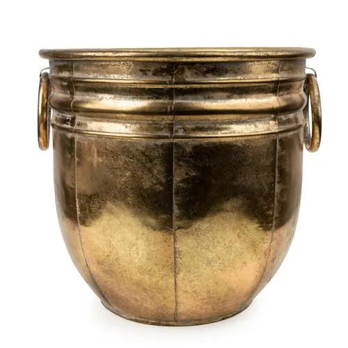 Antique Gold Small Metal Planter kitchen essentials, utensils set
