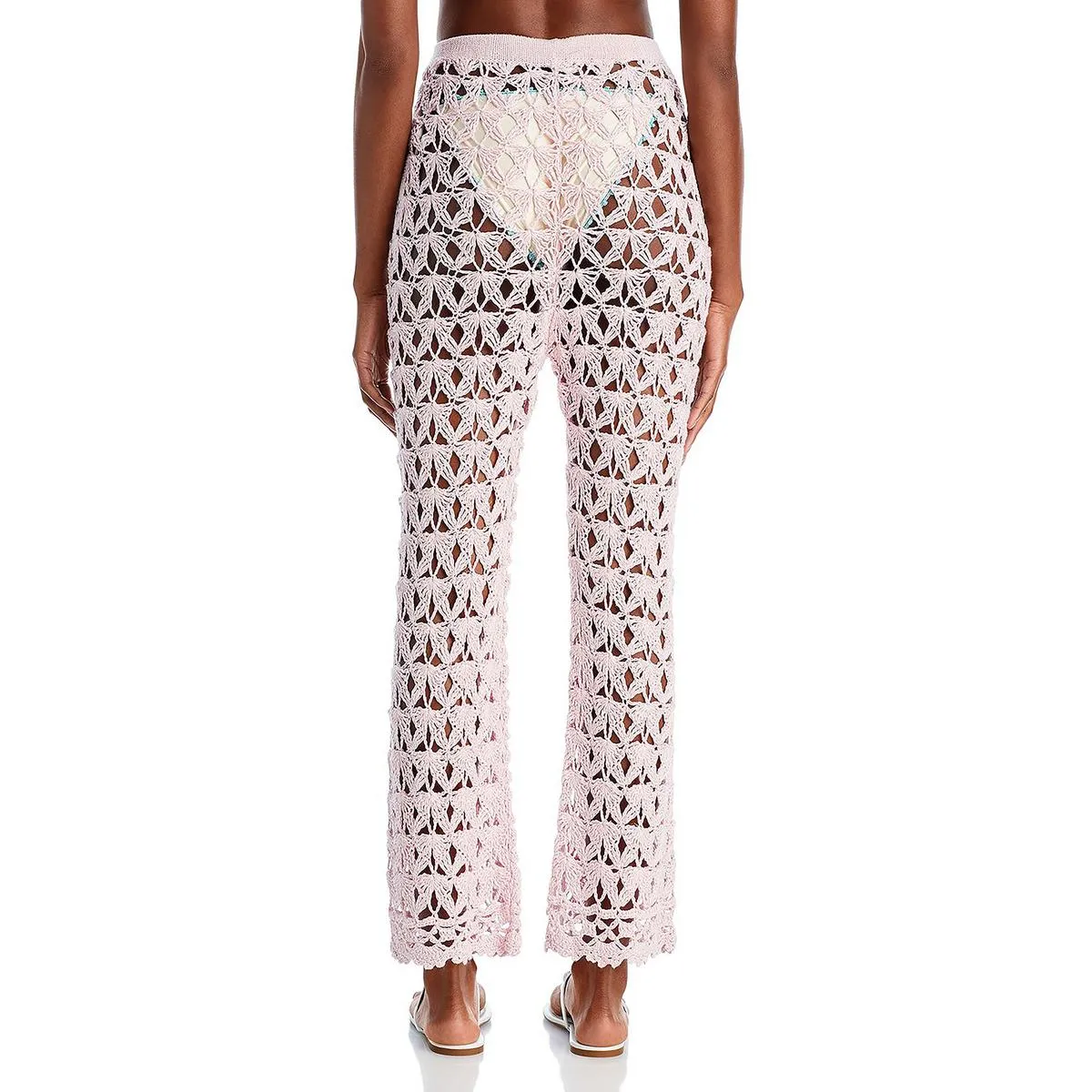 April Womens Crochet Pants Cover-Up