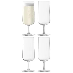 Arc Champagne Flute Set of 4 240ml, Clear ceramic platter, appetizer tray