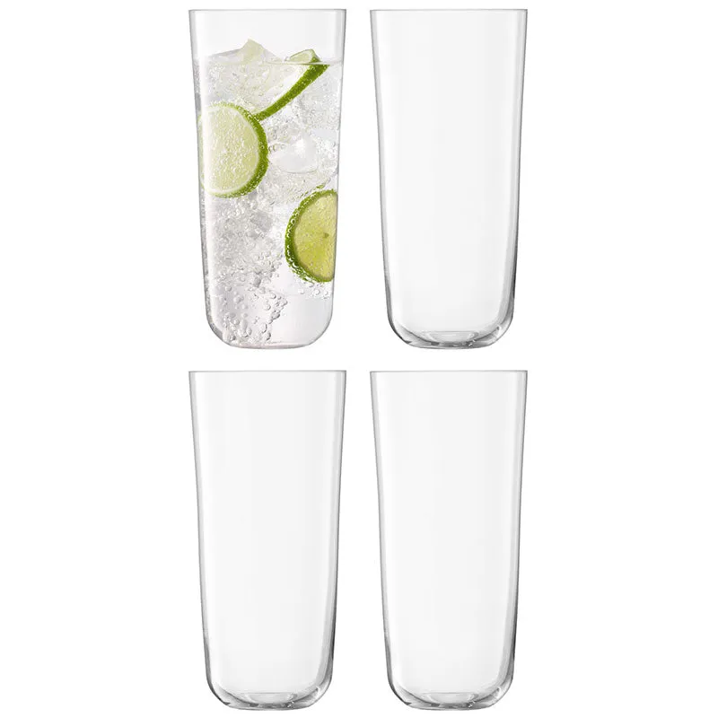 Arc Higballs Set of 4 550ml, Clear ceramic platter, appetizer tray