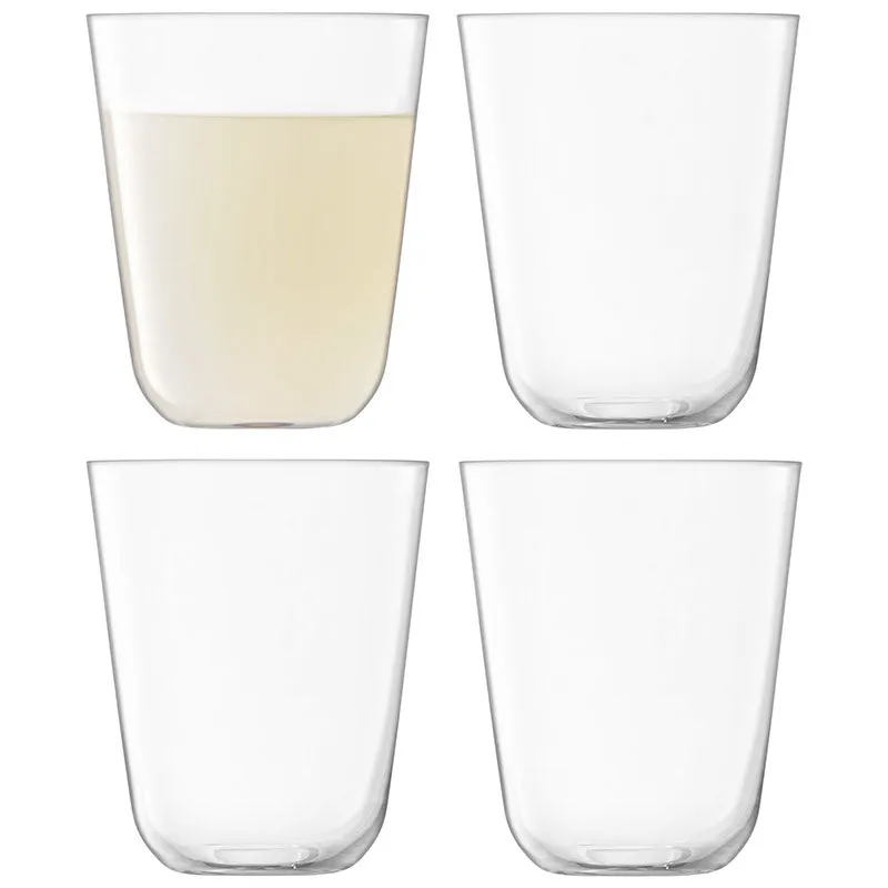 Arc Tumblers Set of 4 380ml, Clear ceramic platter, appetizer tray
