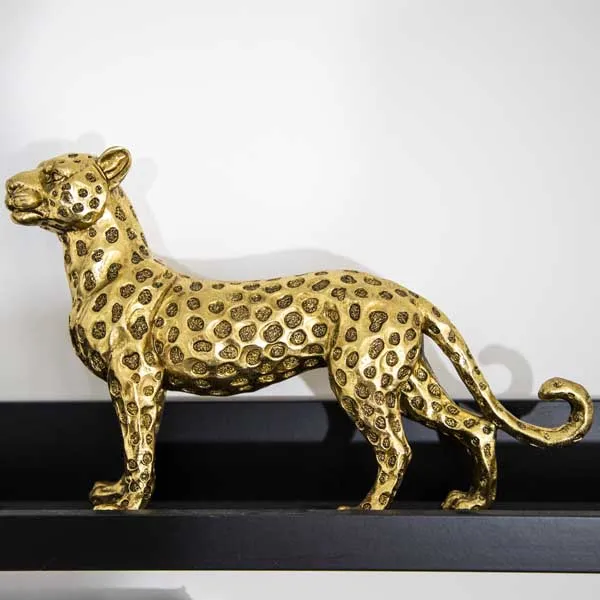 Art Deco Gold Leopard Statue