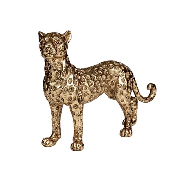 Art Deco Gold Leopard Statue