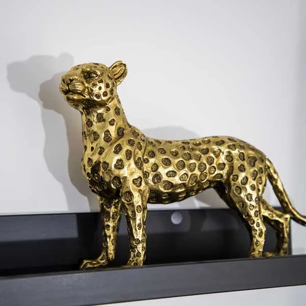 Art Deco Gold Leopard Statue kitchen essentials, utensils set