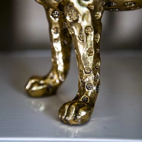 Art Deco Gold Leopard Statue