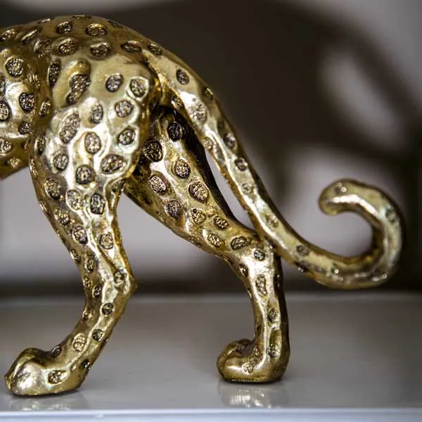 Art Deco Gold Leopard Statue