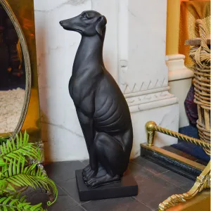 Art Deco Sitting Black Greyhound On Plinth Ornament kitchen essentials, utensils set