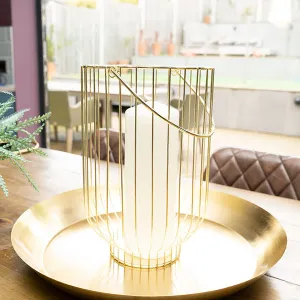 Art Deco Style Large Round Wire Vase Lantern - Gold kitchen essentials, utensils set