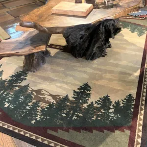 Autumn Point Cabin Area Rugs serving tray, cheese board