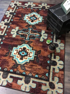 Badlands Area Rugs in Rust serving tray, cheese board