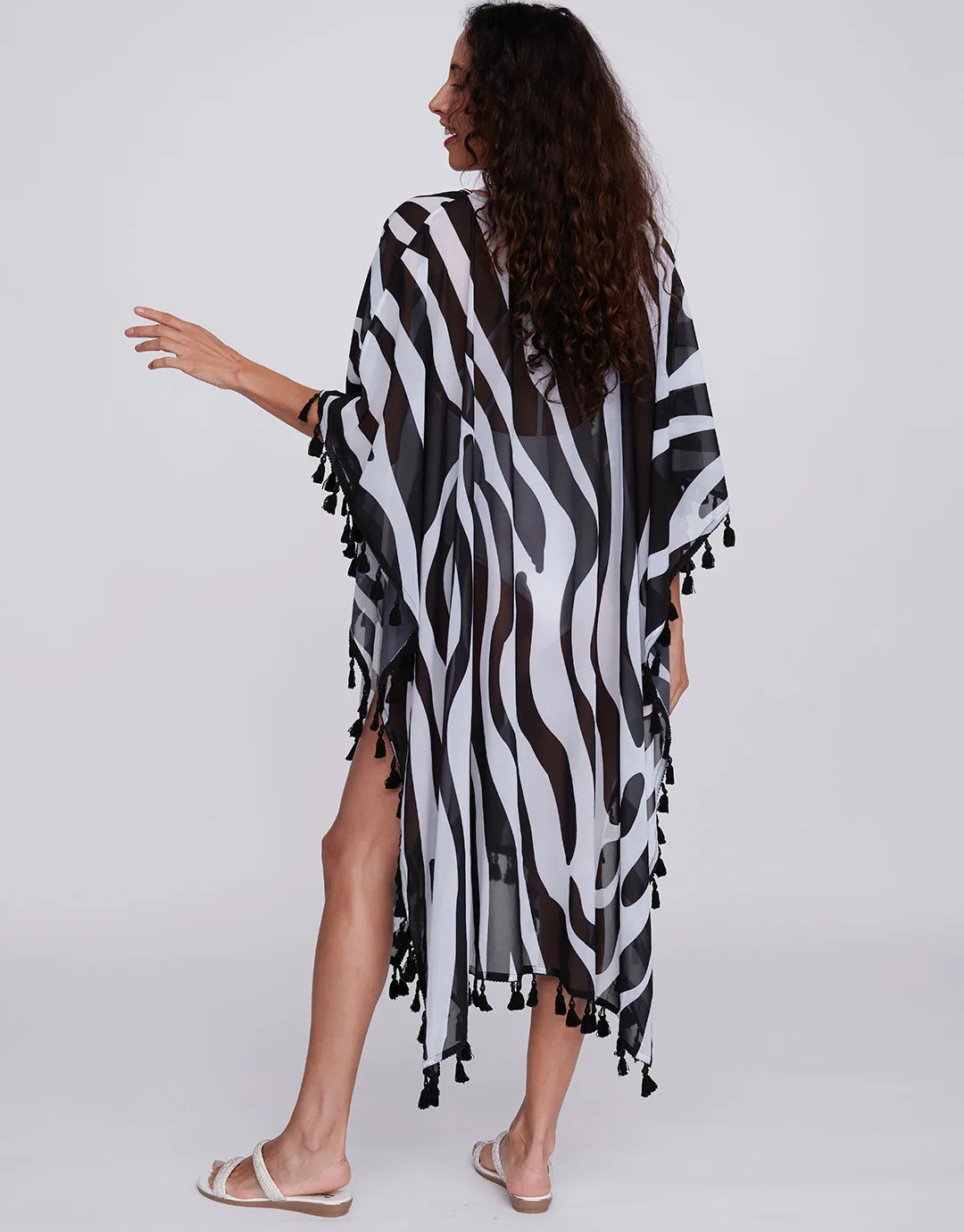 Bali Kaftan - Black and White