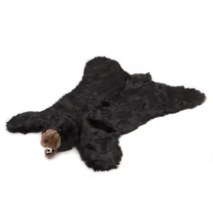 Baloo Black Bear Kids Plush Rug (LG) sectional couch, U-shape sofa