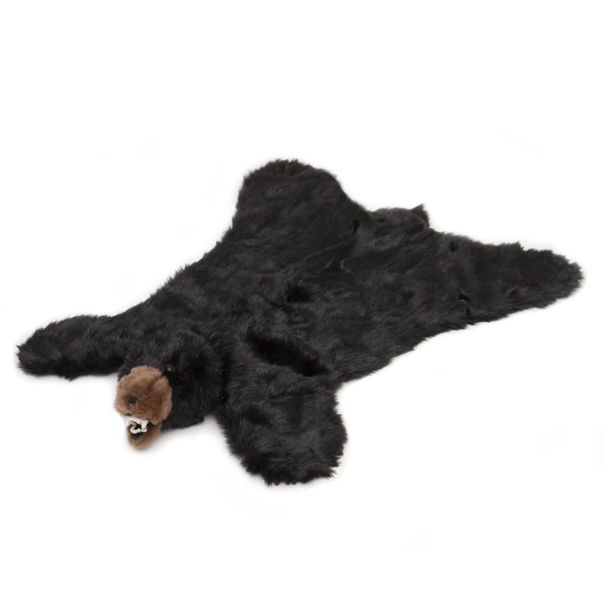 Baloo Black Bear Kids Plush Rug (LG) sectional couch, U-shape sofa