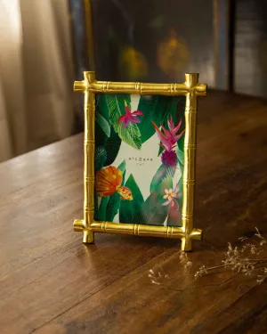Bamboo Photo Frame dinnerware set, ceramic plates