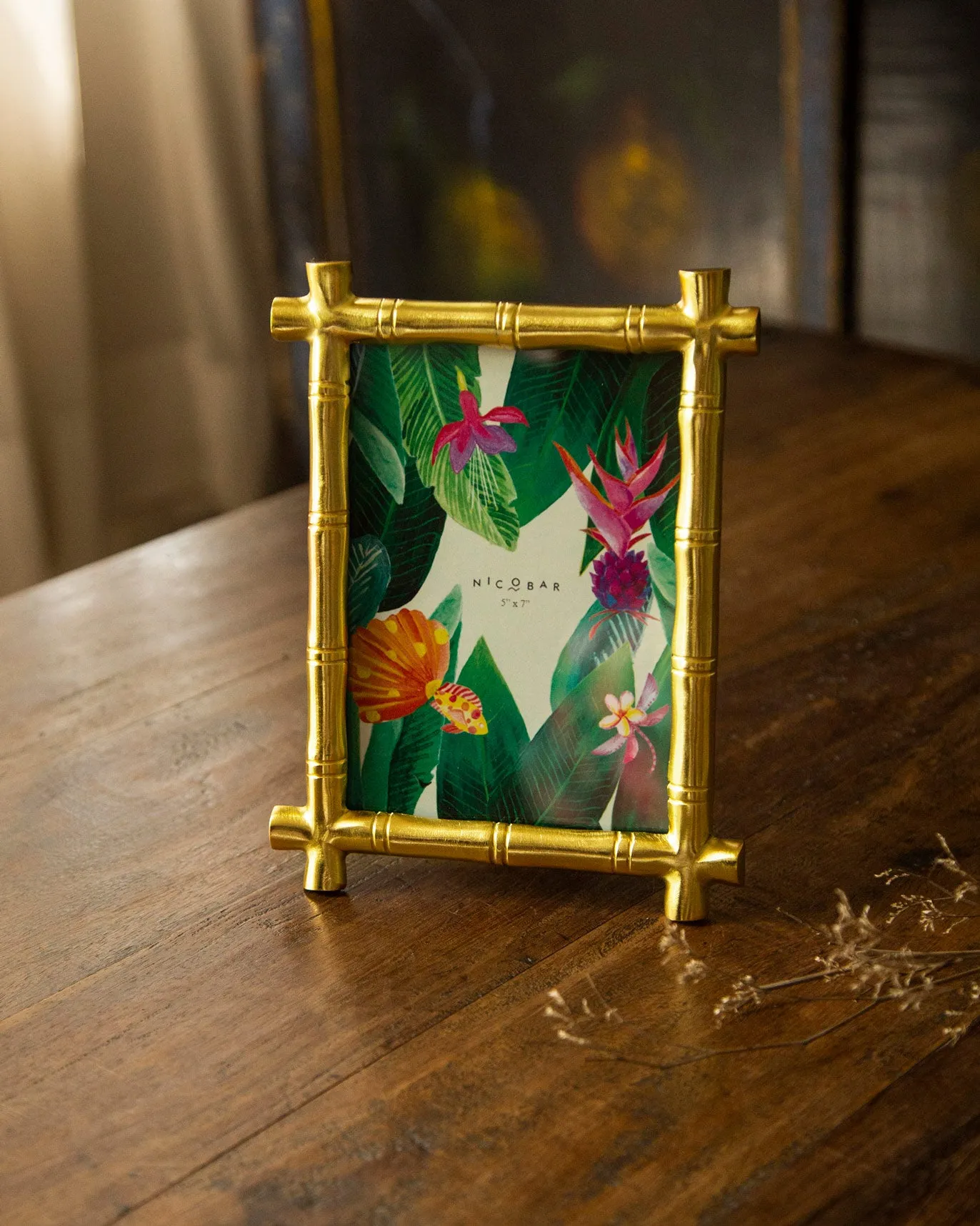 Bamboo Photo Frame dinnerware set, ceramic plates