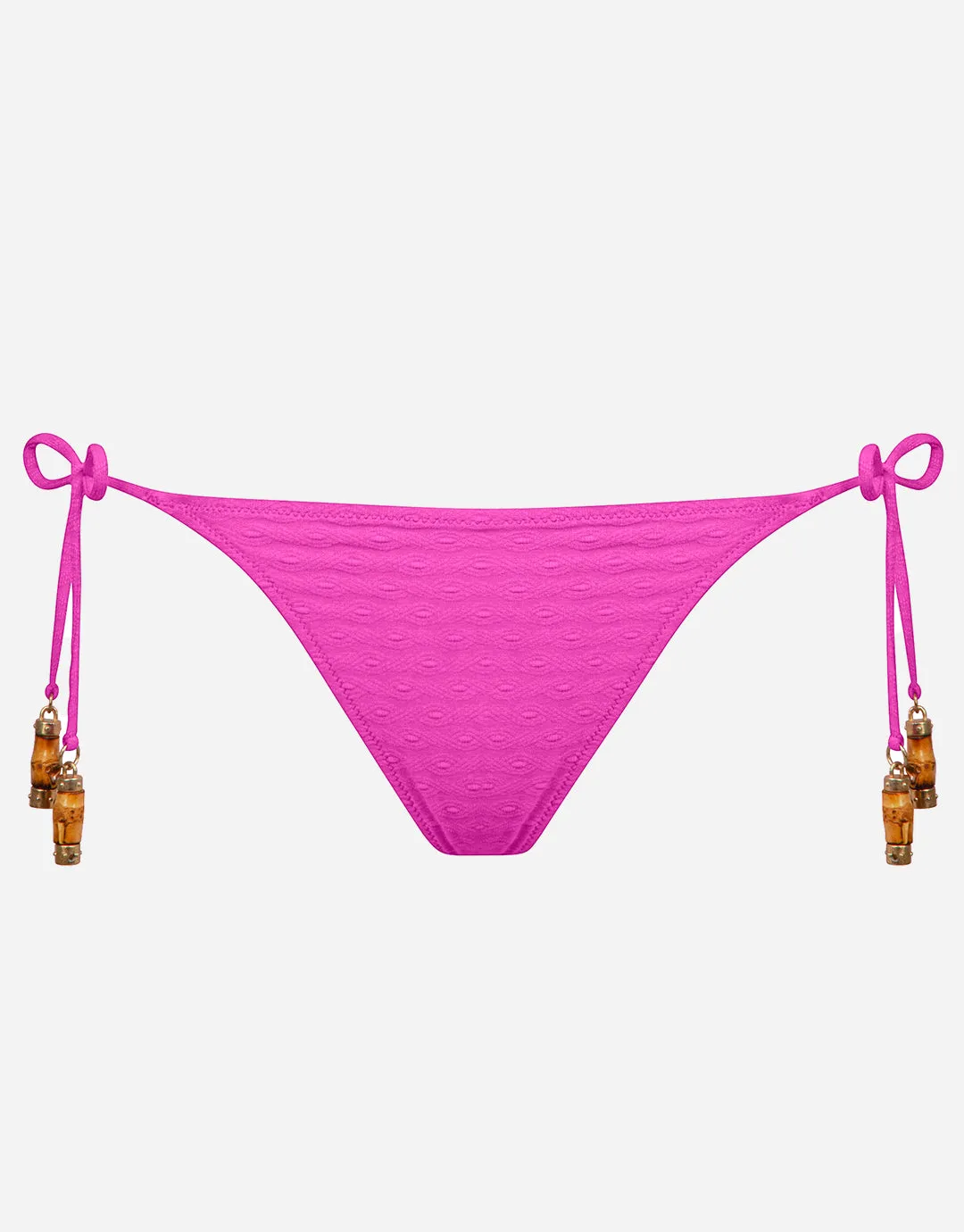 Bamboo Solids Tie Side Bikini Pant - Intense Pink