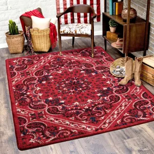 Bandana Rodeo Red Area Rugs serving tray, cheese board