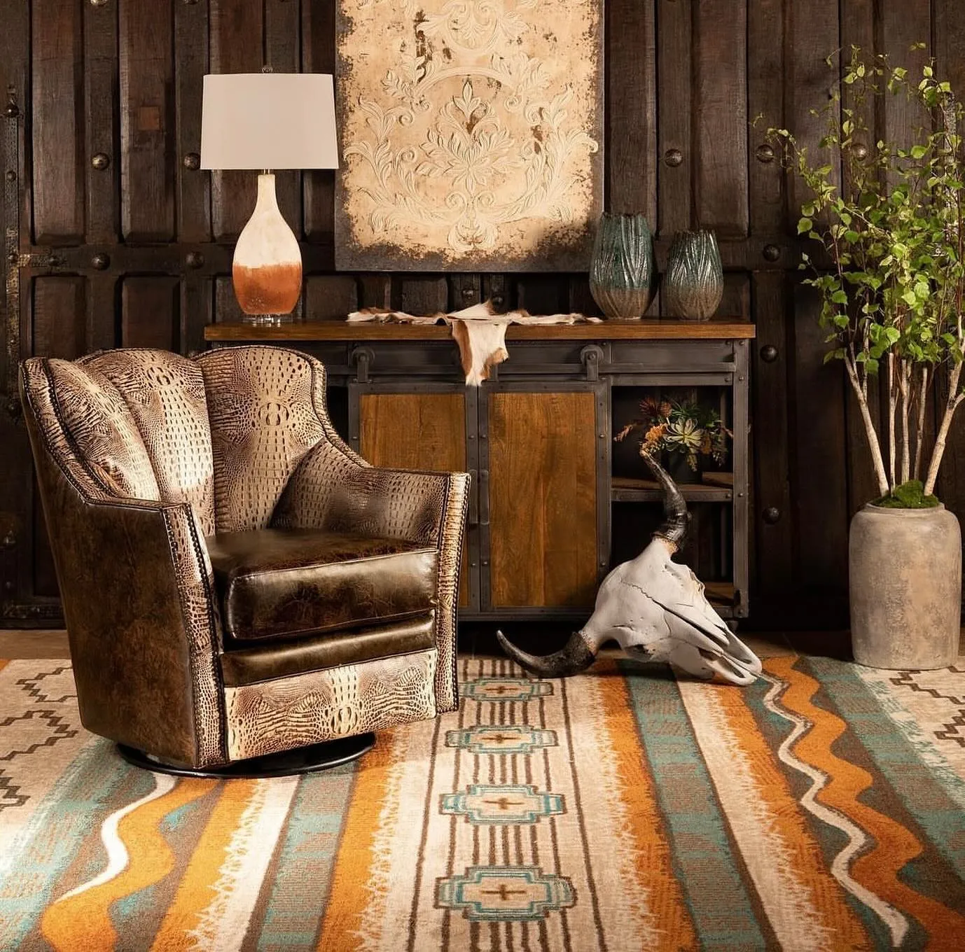 Barton Buckskin Southwestern Rugs