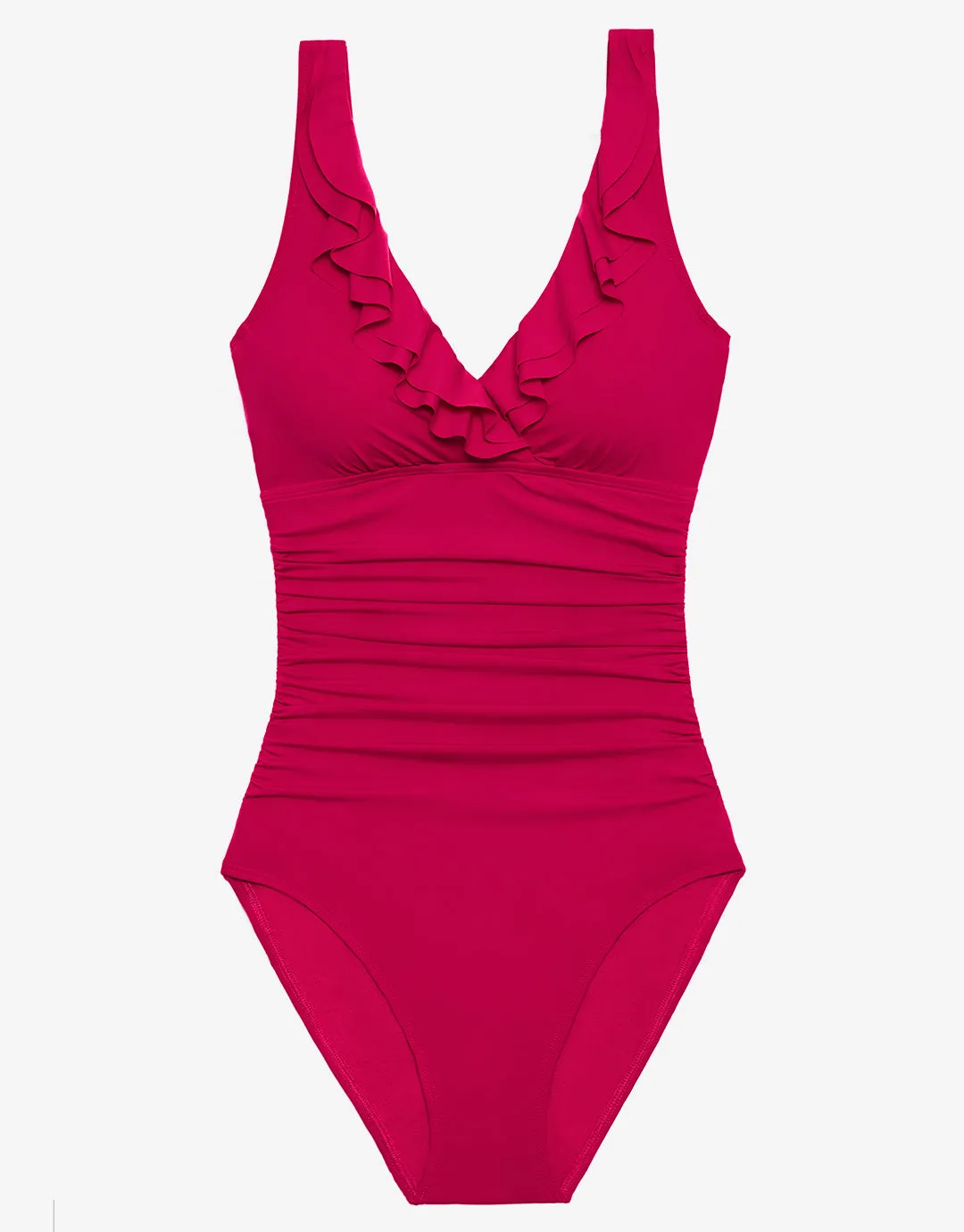 Beach Club Solids Ruffle Swimsuit - Orchid