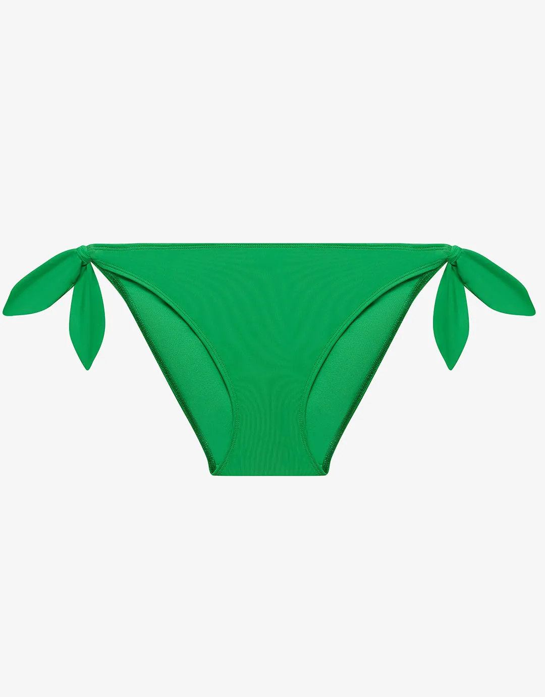 Beach Club Solids Side Tie Scoop Hipster Bikini Pant - Palm Green