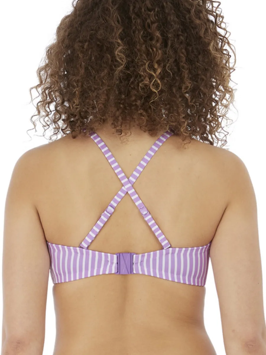 Beach Hut Bandeau Bikini Top - Cassis