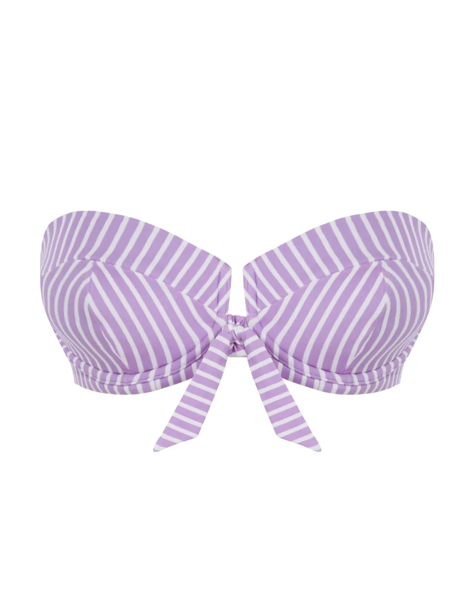Beach Hut Bandeau Bikini Top - Cassis