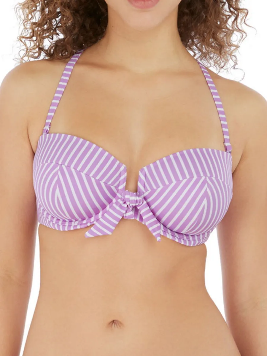 Beach Hut Bandeau Bikini Top - Cassis