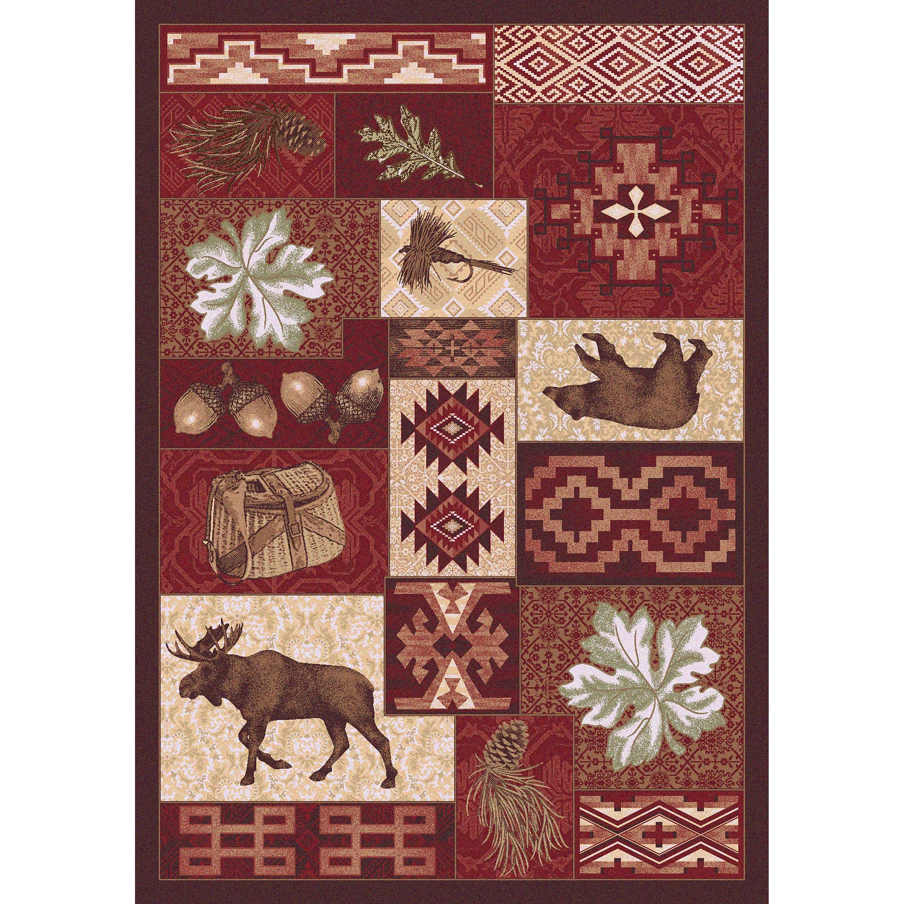 Bear Creek Lodge Rug Collection serving tray, cheese board