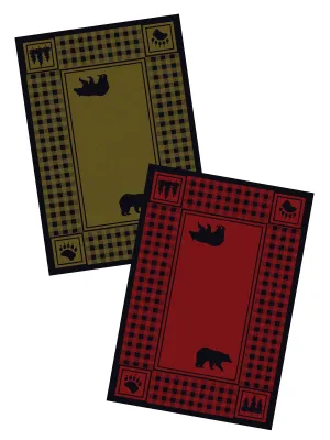 Bear Refuge Rugs - Red or Green serving tray, cheese board
