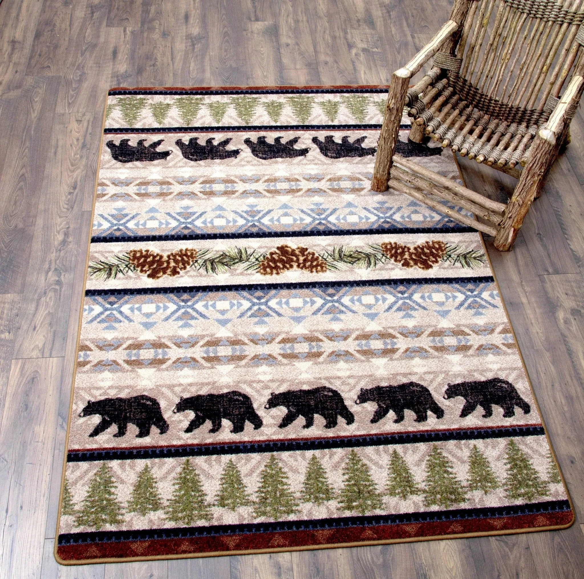 Bear Trails Forest Area Rugs serving tray, cheese board