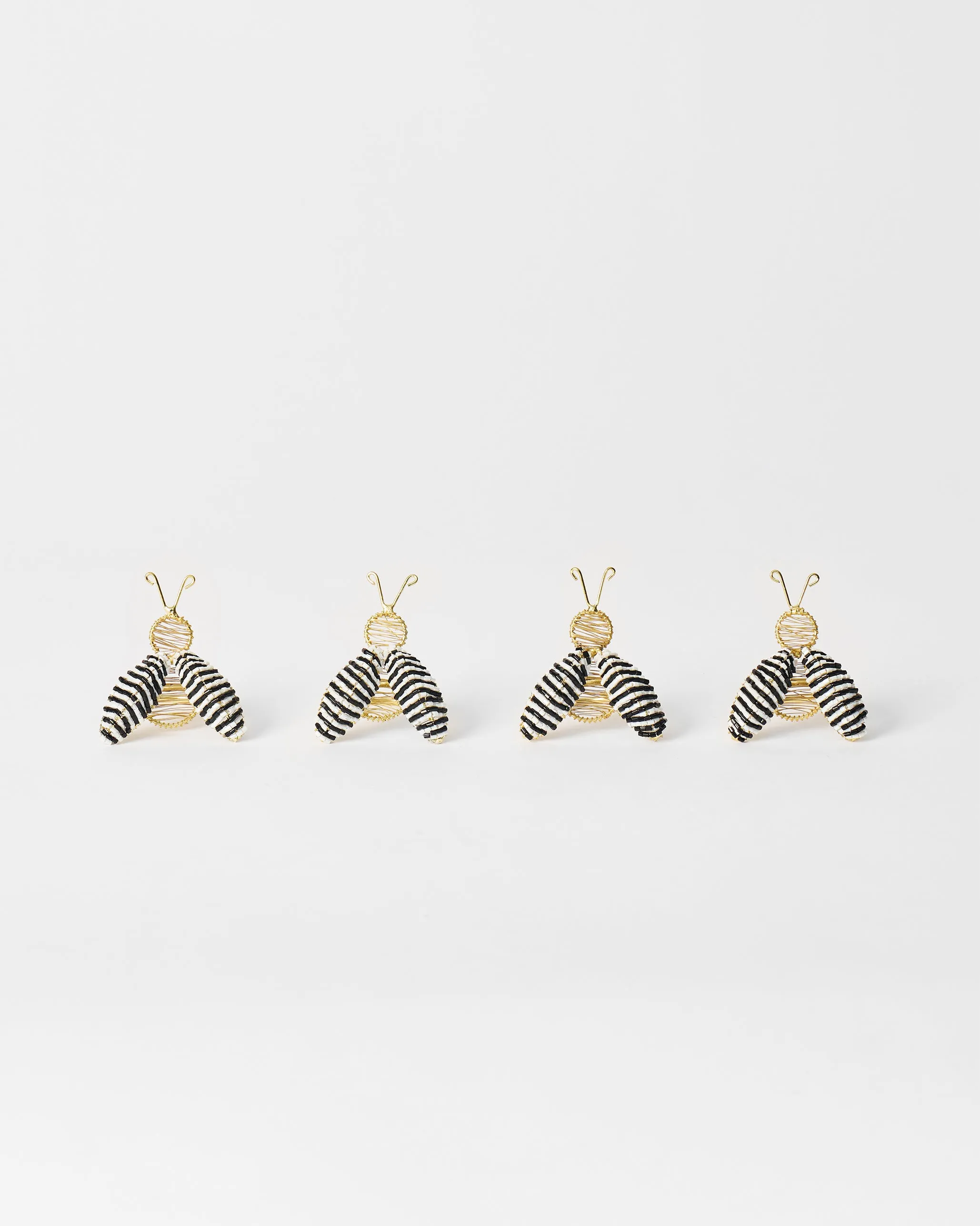 Bee Napkin Ring - Set of 4 dinnerware set, ceramic plates