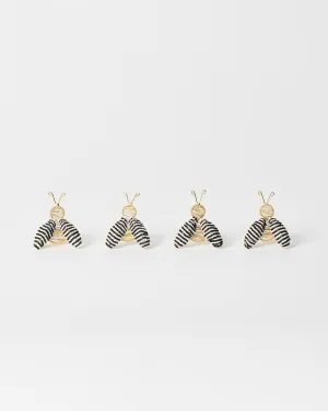 Bee Napkin Ring - Set of 4 dinnerware set, ceramic plates