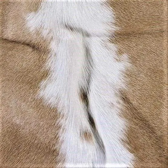 Beige White Backbone & Belly Cowhide