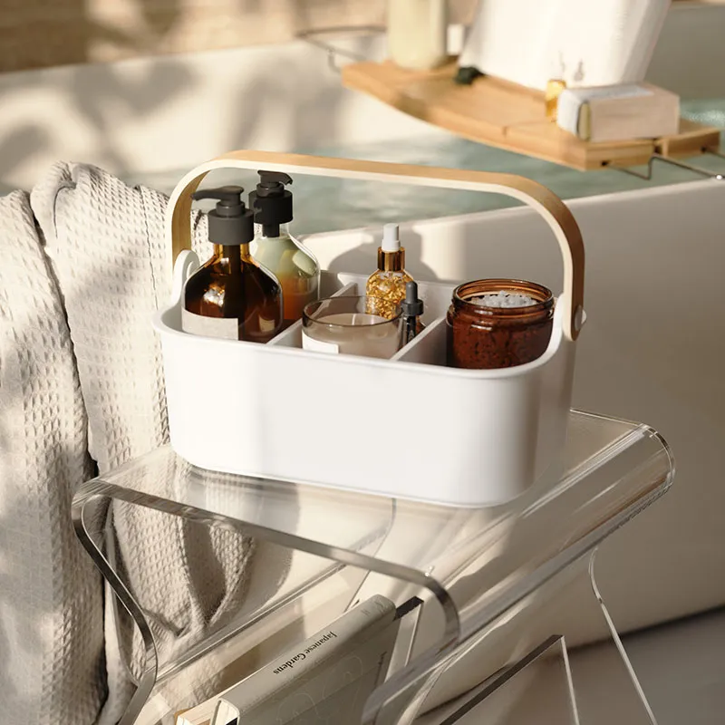 Bellwood Bin, White & Natural