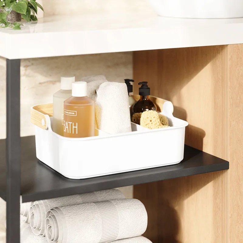 Bellwood Bin, White & Natural