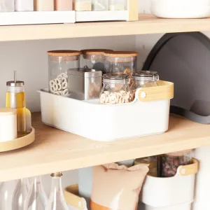 Bellwood Bin, White & Natural home accents, decorative items