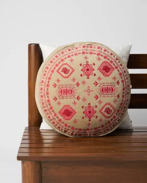Berber Round Cushion Cover (Beige) accent chair, modern chair